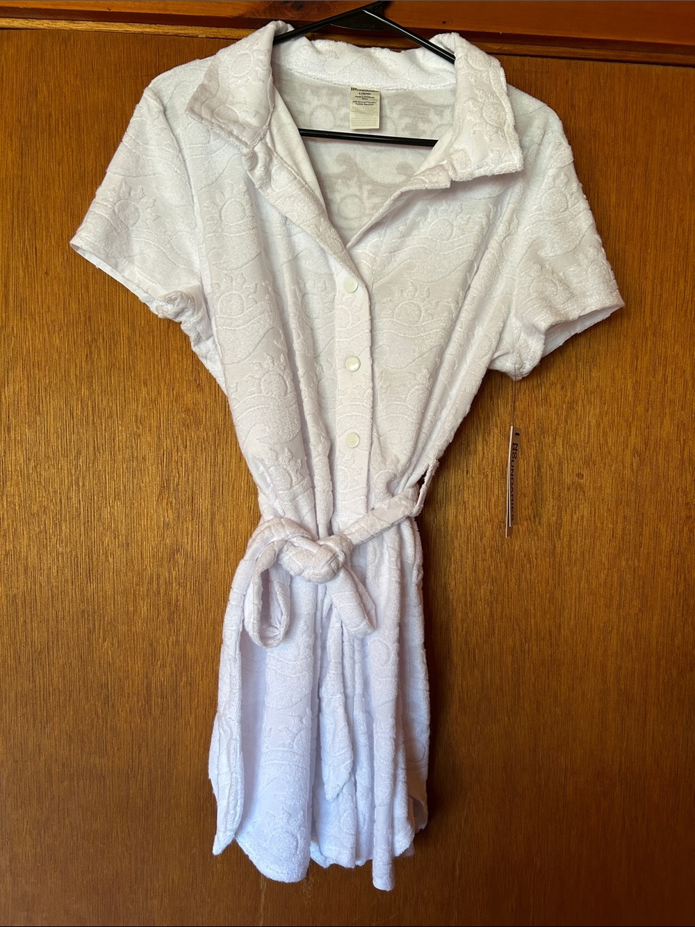 White no boundaries terry shorts romper